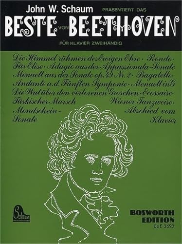 Das Beste Von Beethoven: Sammelband für Klavier: Für Klavier zweihändig (BoE 3693)